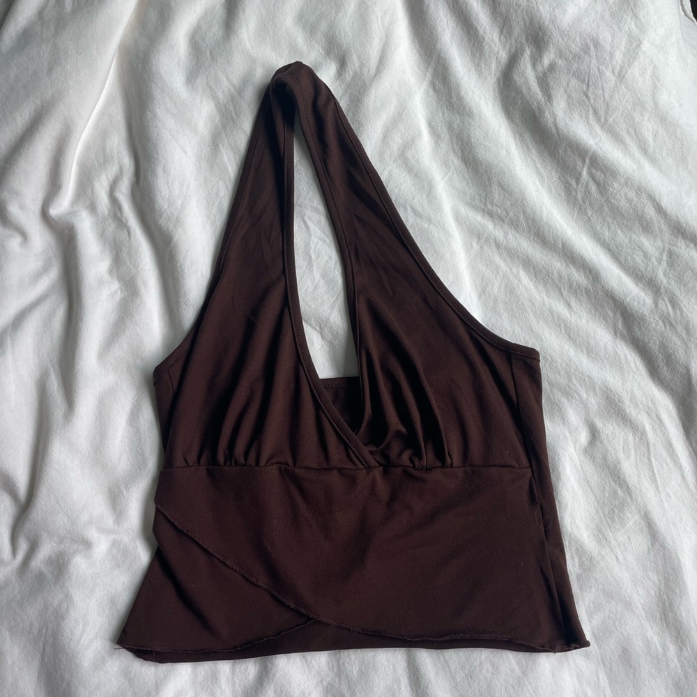 Brown halter top